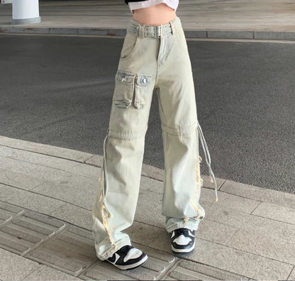 Vintage High Waist Loose Fit Wide Leg Jeans - Di Supremo