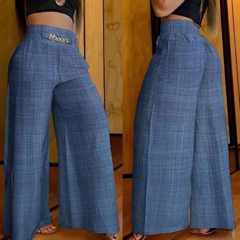 high-waist wide-leg palazzo pants - di supremo