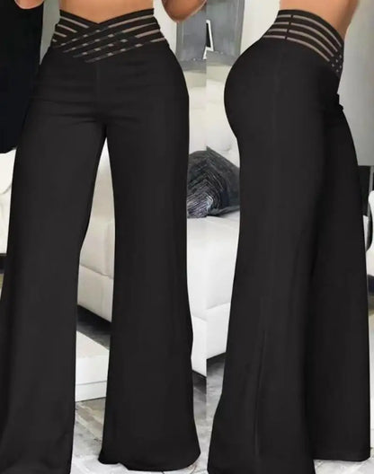 High-Waist Wide-Leg Palazzo Pants - Di Supremo