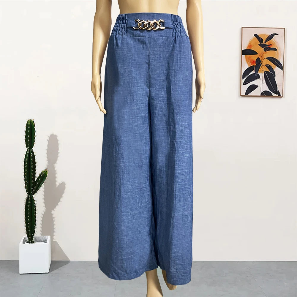 high-waist wide-leg palazzo pants - di supremo