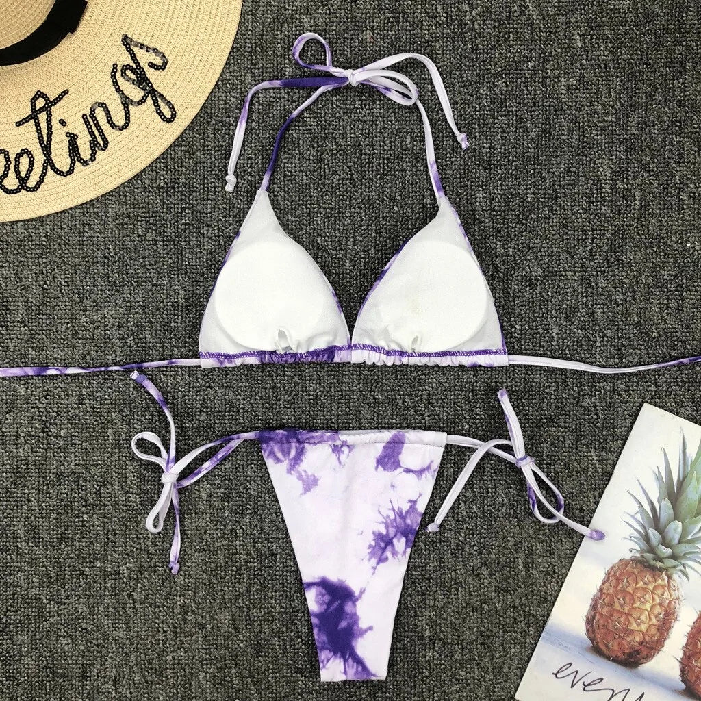 Women's Tie-Dye Micro Bikini Set - Di Supremo
