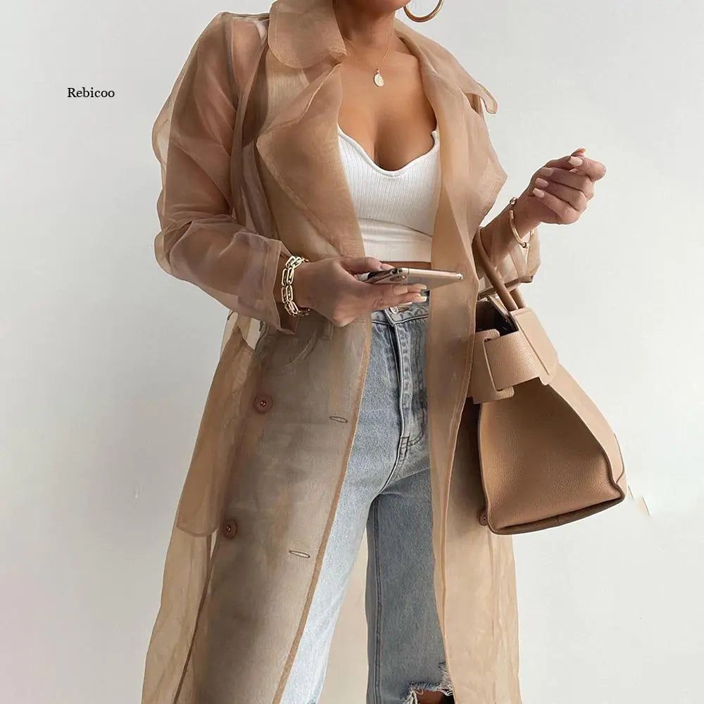 Women Fashion See Through Outdoor Tops - Di Supremo