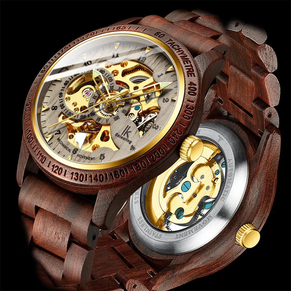 classic wooden men's mechanical watch - di supremo