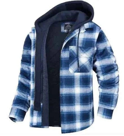 Men's Thick Padded Plaid Jacket My Shop Saver