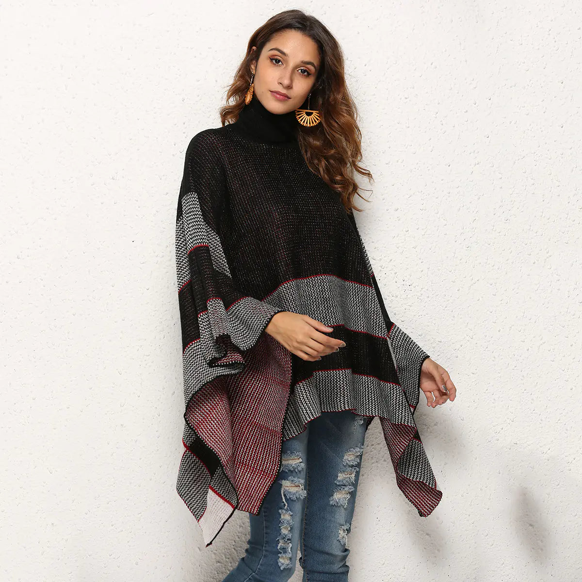 Cape Turtleneck Sweater - Di Supremo