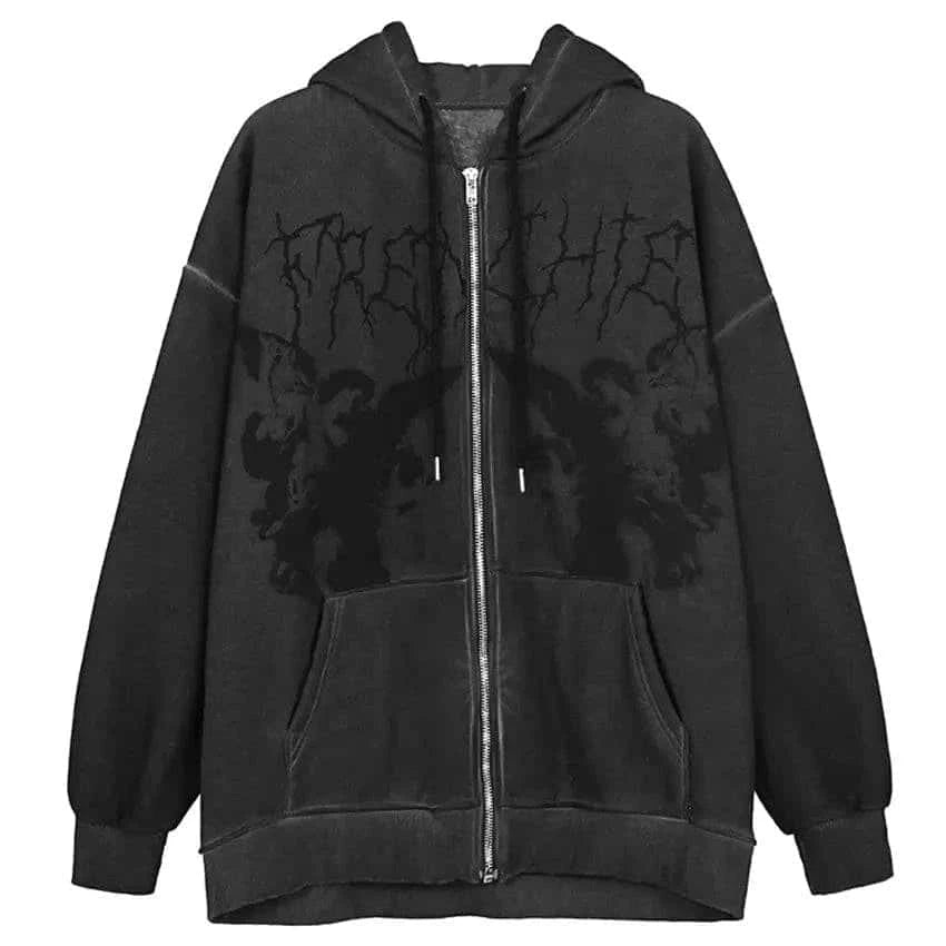 Angel Print Hooded Jacket - Di Supremo