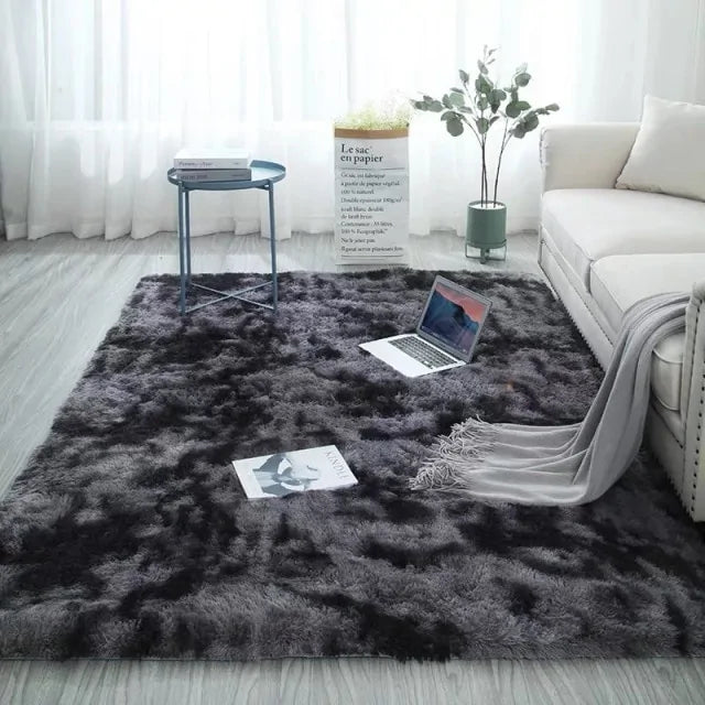 colorful shaggy soft fluffy plush carpet