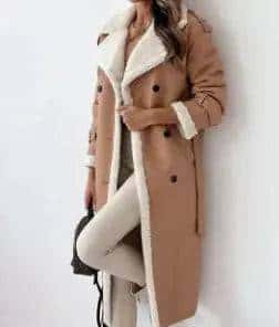 Lapel Coat Maillard Wear Composite Leather Plush My Shop Saver