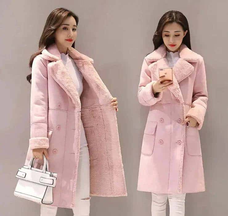 Mid-length deerskin velvet coat My Shop Saver
