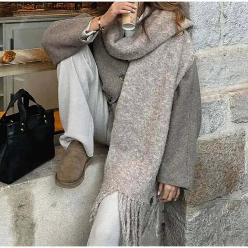 V-Neck Long-Sleeve Button-Down Coat My Shop Saver