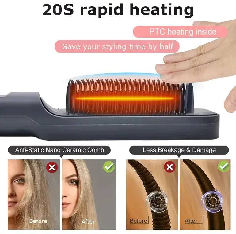 Multifunction Electric Hair Straightening Comb My Shop Saver