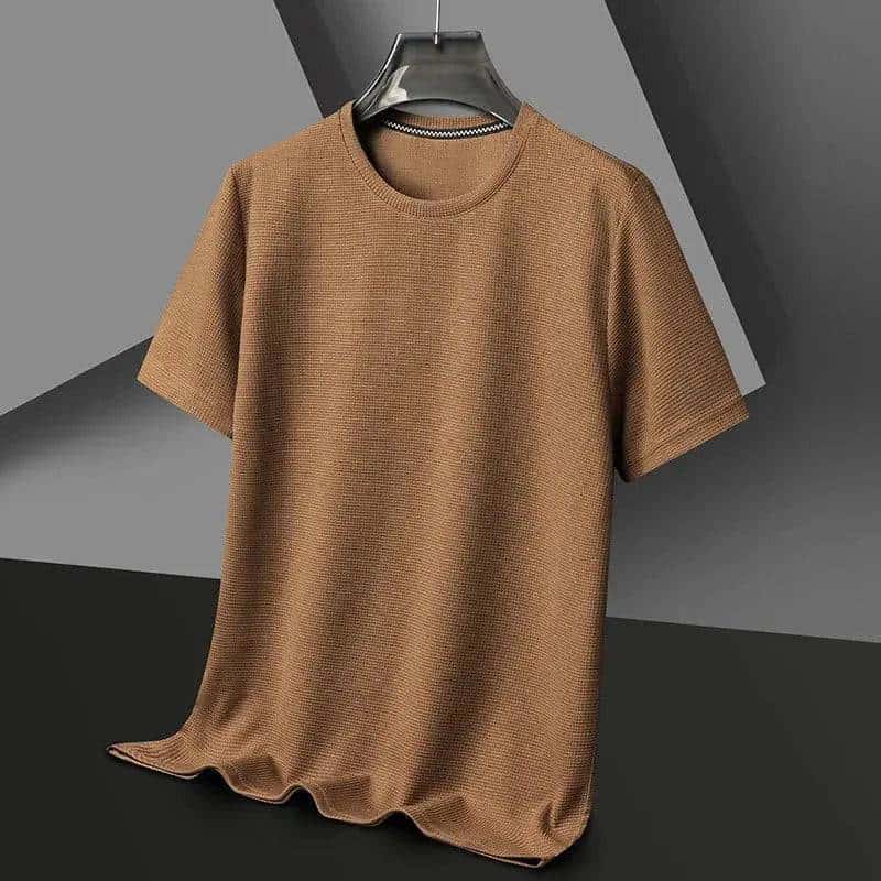 waffle round neck t-shirt my shop saver
