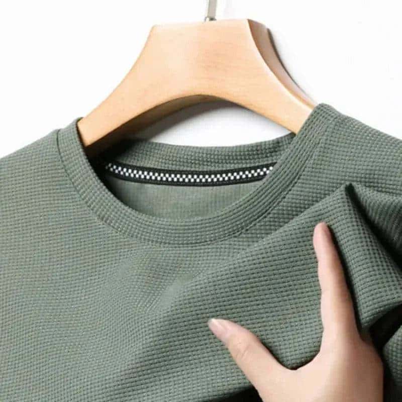 waffle round neck t-shirt my shop saver