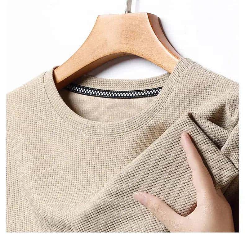 Waffle Round Neck T-shirt My Shop Saver