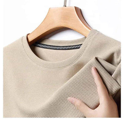Waffle Round Neck T-shirt My Shop Saver