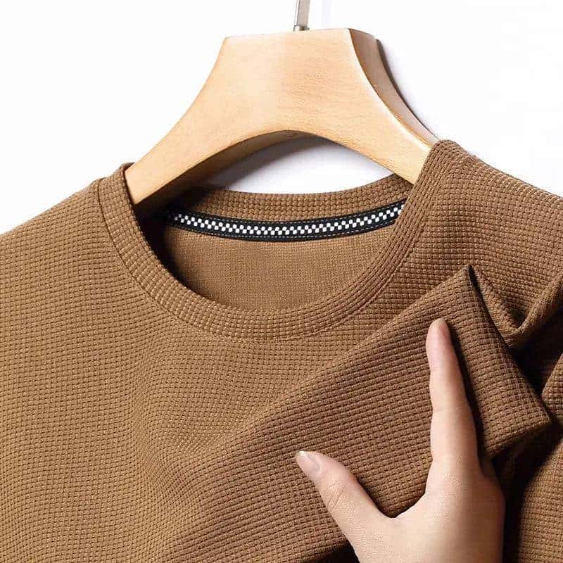 waffle round neck t-shirt my shop saver