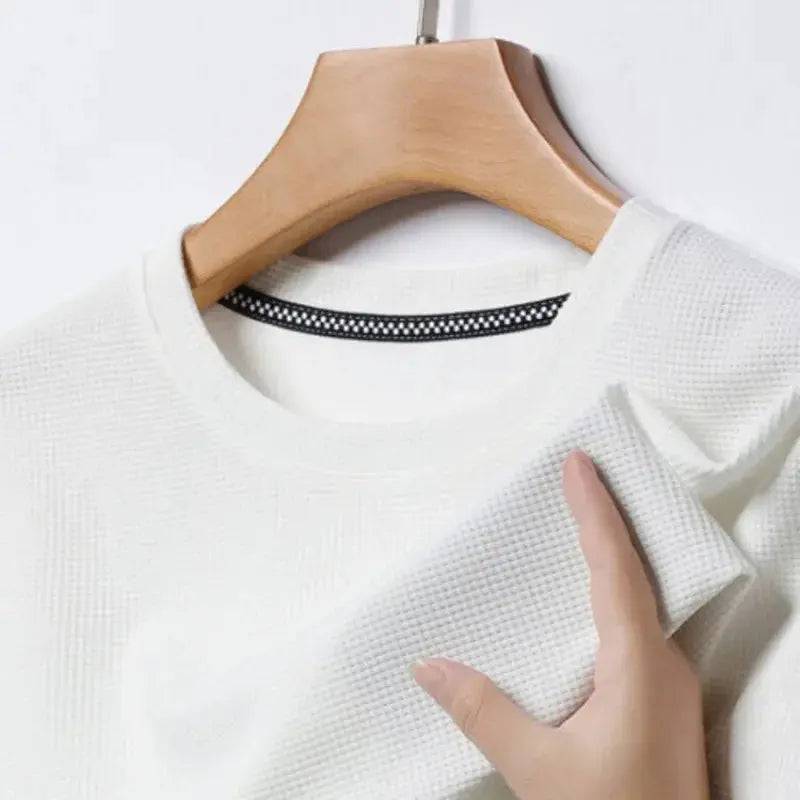 Waffle Round Neck T-shirt My Shop Saver