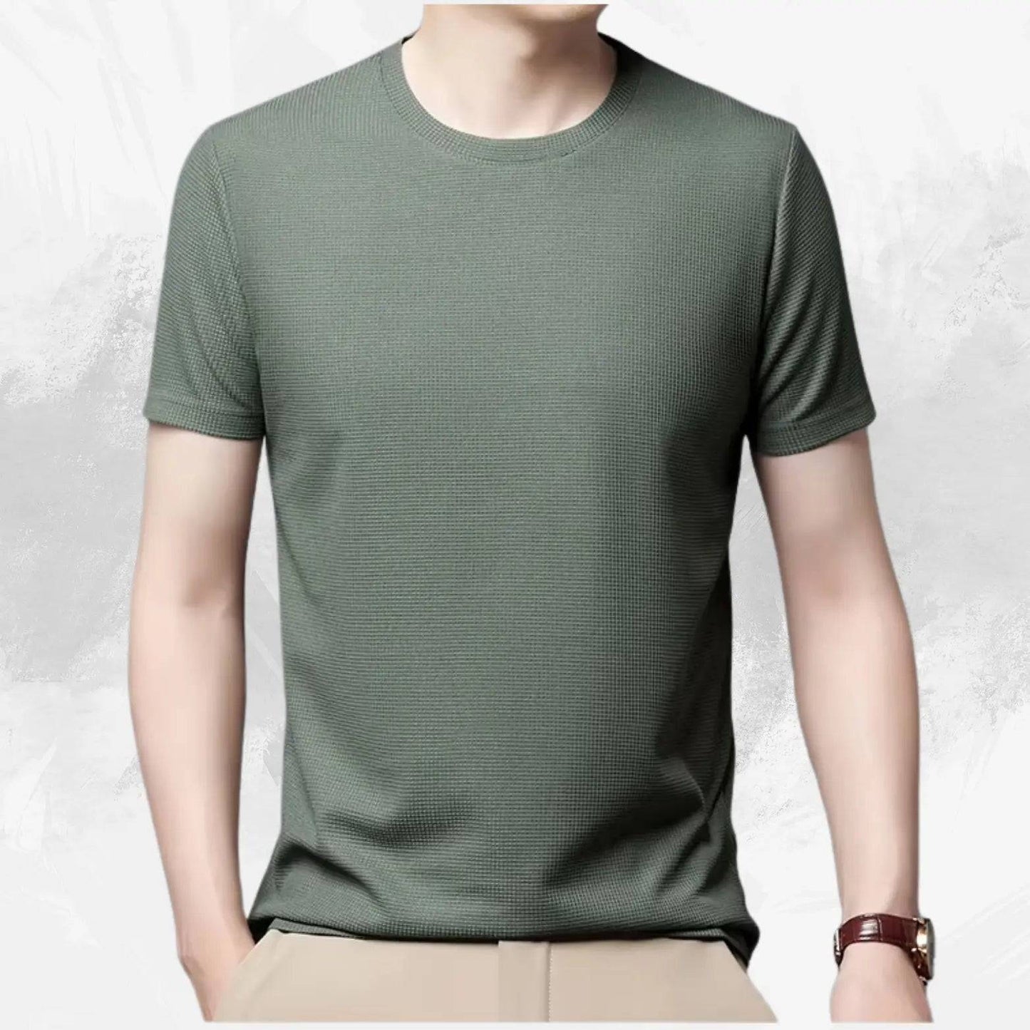 waffle round neck t-shirt my shop saver