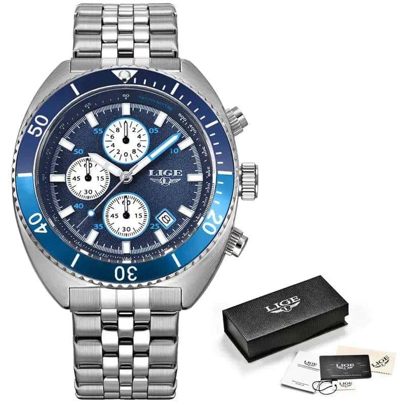 LIGE Men's Luxury Quartz Watch My Shop Saver