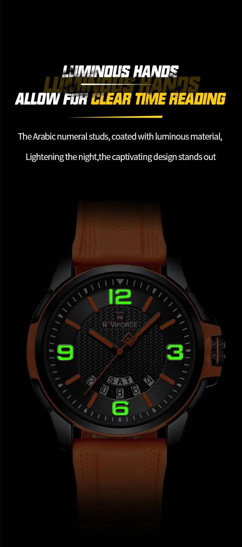 NAVIFORCE Creative TPU Strap Sports Wristwatch My Shop Saver