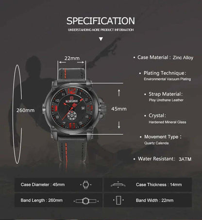 NAVIFORCE Men's Luxury Quartz Sports Watch My Shop Saver