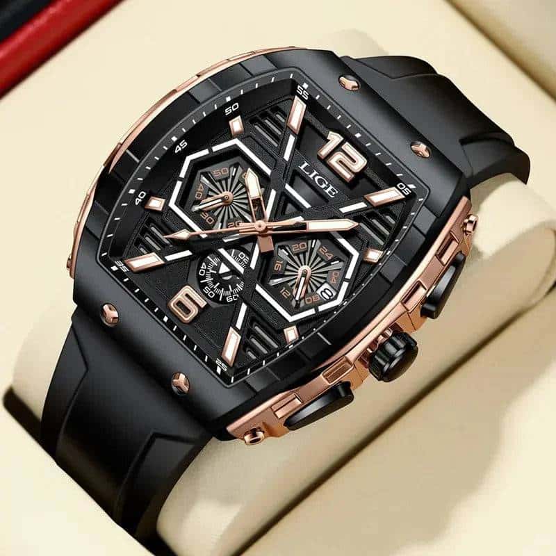 LIGE Luxury Square Sports Quartz Watch My Shop Saver