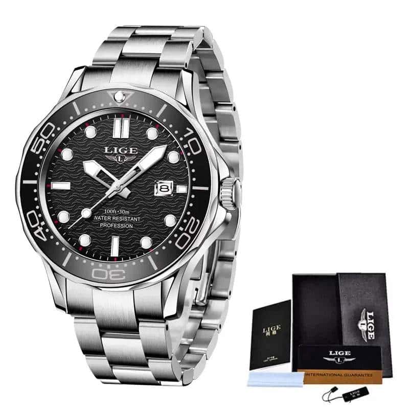 LIGE Luxury Dive Watch For Men My Shop Saver