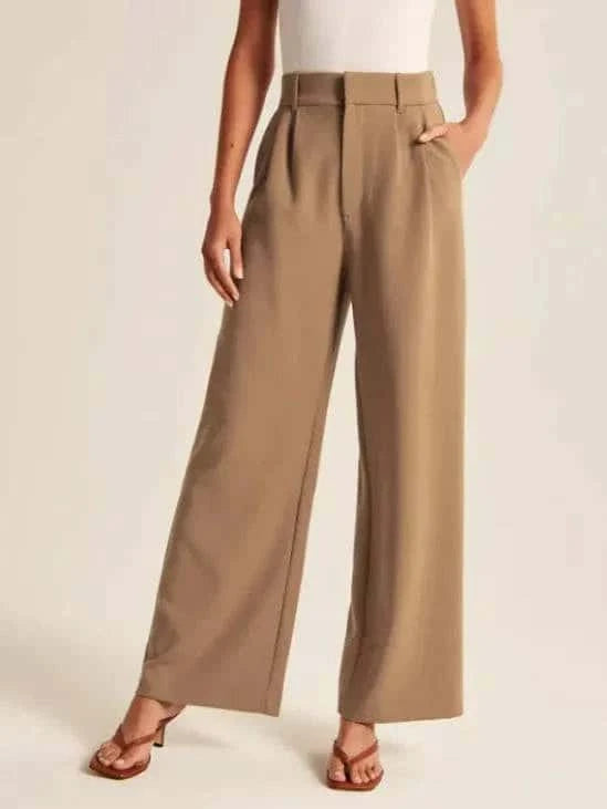 High Waist Straight Trousers - Di Supremo