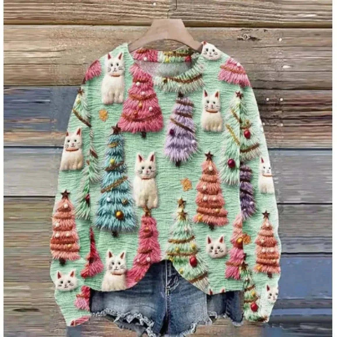 Women's Christmas Raglan Sweater My Shop Saver