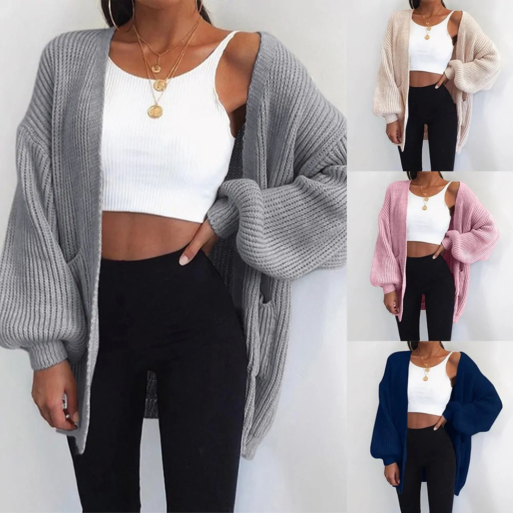 Winter Coat Loose Knitted Sweater Cardigan - Di Supremo