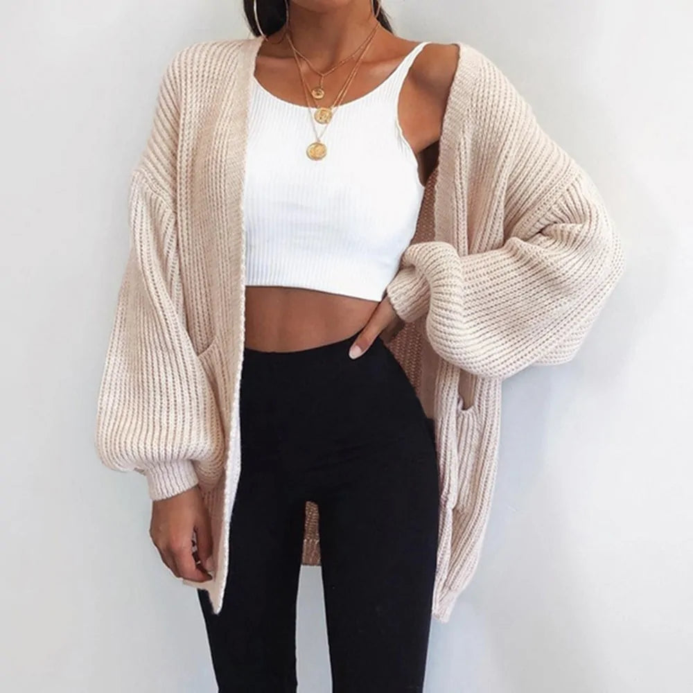 Winter Coat Loose Knitted Sweater Cardigan - Di Supremo