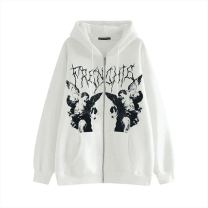 Angel Print Hooded Jacket - Di Supremo