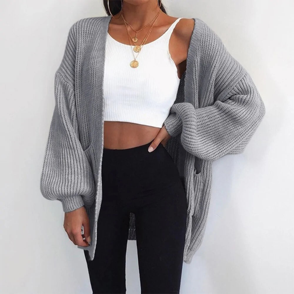 Winter Coat Loose Knitted Sweater Cardigan - Di Supremo