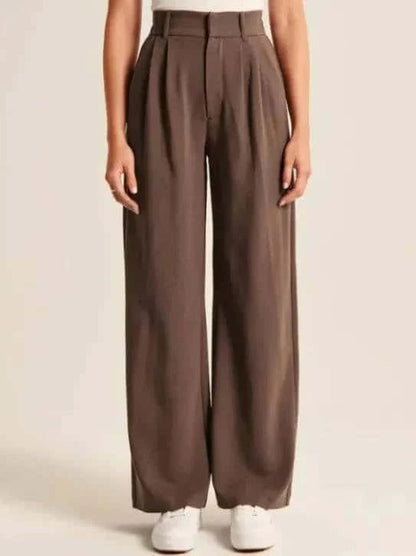 High Waist Straight Trousers - Di Supremo