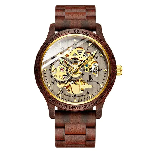 classic wooden men's mechanical watch - di supremo